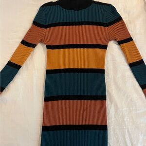 Multicolour Knit MIDI Dress